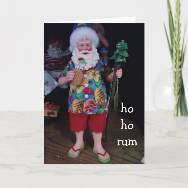 TARJETA FESTIVA HO ROM RUM CASUAL NAVIDADES WISHES (Anverso)