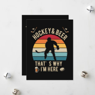 Tarjeta Festiva Hockey Angustioso y Hockey de Castigo de Cerveza P
