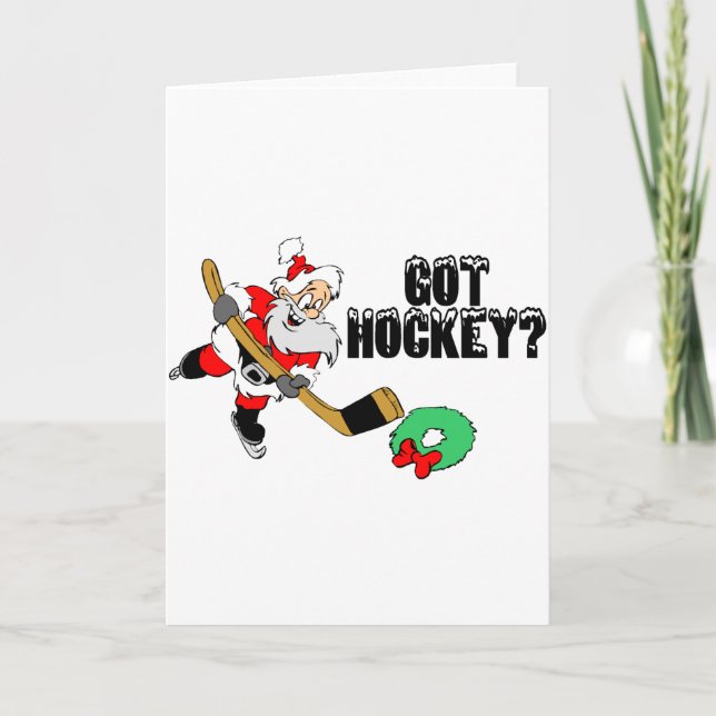 Tarjeta Festiva ¿Hockey conseguido? (Anverso)