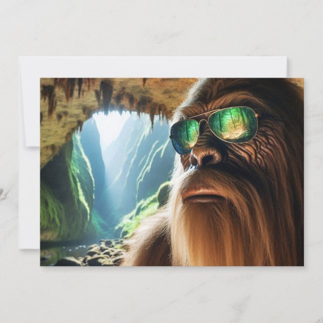Tarjeta Festiva Hogar de Sasquatch (Anverso)