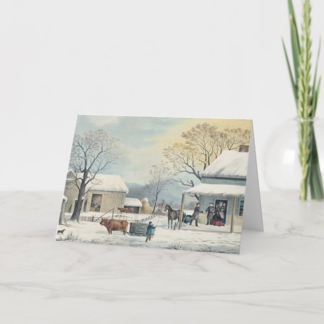 Tarjeta Festiva "Hogar para Acción de Gracias" (Anverso)