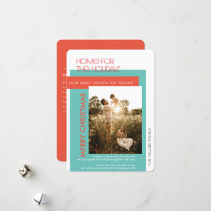 Tarjeta Festiva Hogar Para Las Festividades Personalizado Receta F