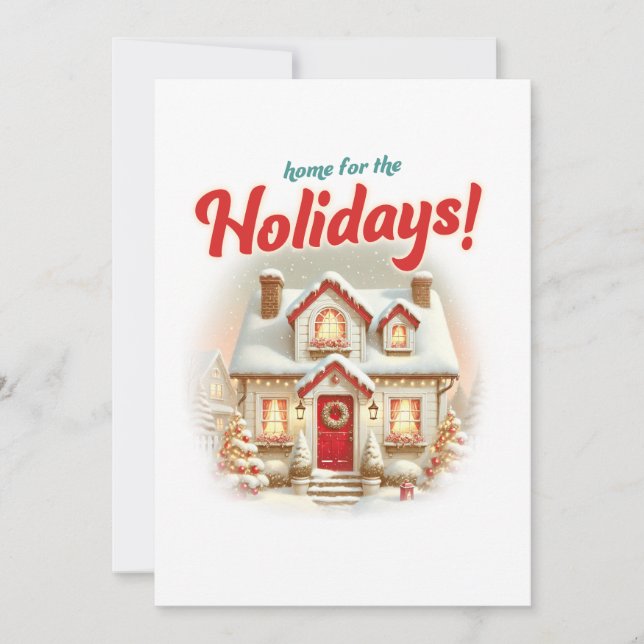 Tarjeta Festiva Hogar para las fiestas (Anverso)