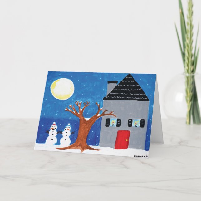 Tarjeta Festiva Hogar para los días de fiesta (Anverso)