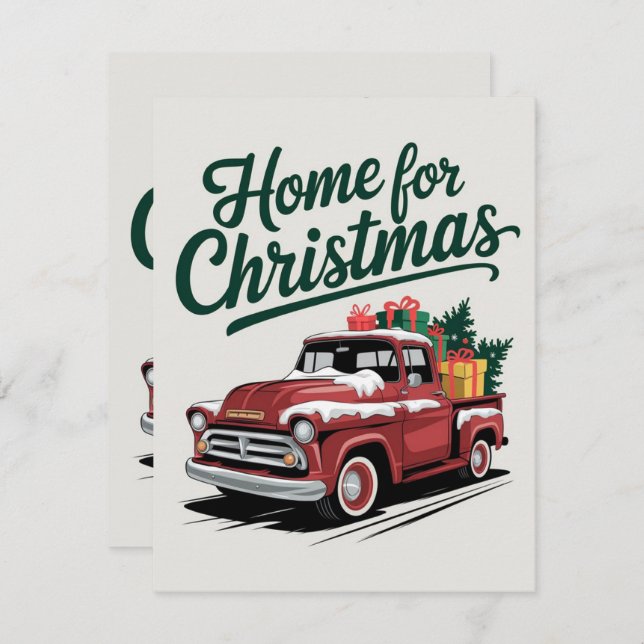 Tarjeta Festiva Hogar para Navidades (Anverso / Reverso)