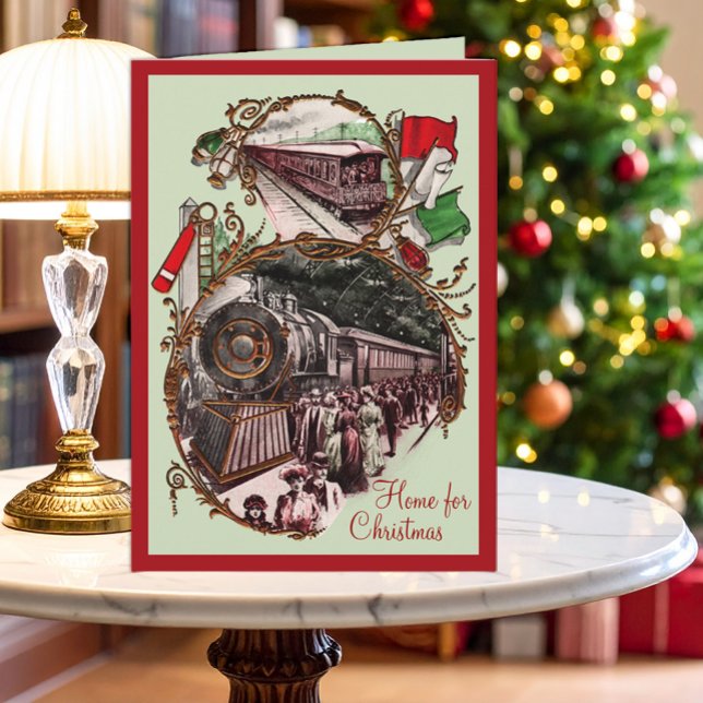 Tarjeta Festiva Hogar para Navidades de los años 1900 (Subido por el creador)