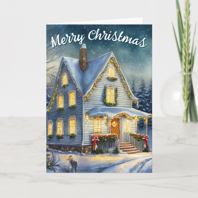 Tarjeta Festiva Hogar para vacaciones (Anverso)