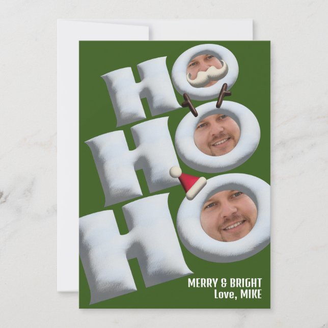 Tarjeta Festiva ¡HOHOHO! ¡Soy yo! (Anverso)