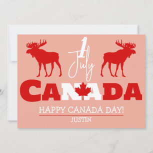 Tarjeta Festiva Hoja de arce de Canadá, feliz día de la canadá, 1