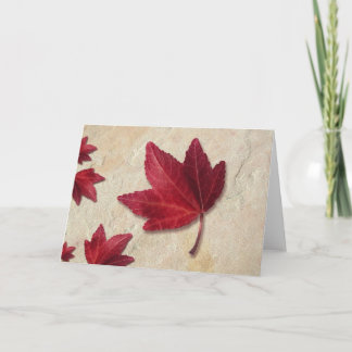 Tarjeta Festiva Hoja de arce roja