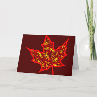 Tarjeta Festiva Hoja de fuego - Personalizada