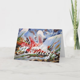 Tarjeta Festiva Hoja de roble escarcha #181015