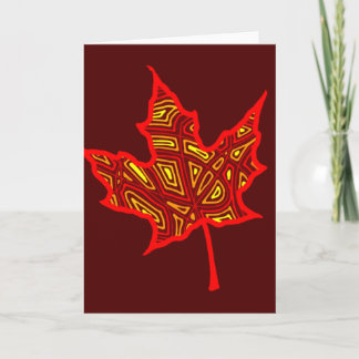 Tarjeta Festiva Hoja del fuego
