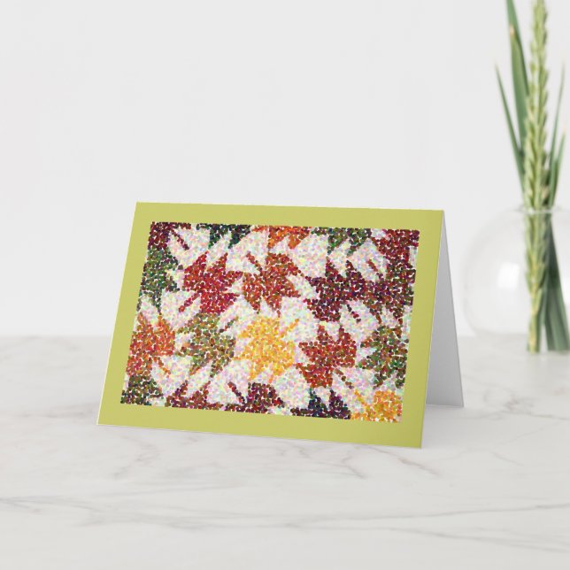 Tarjeta Festiva Hojas (Anverso)