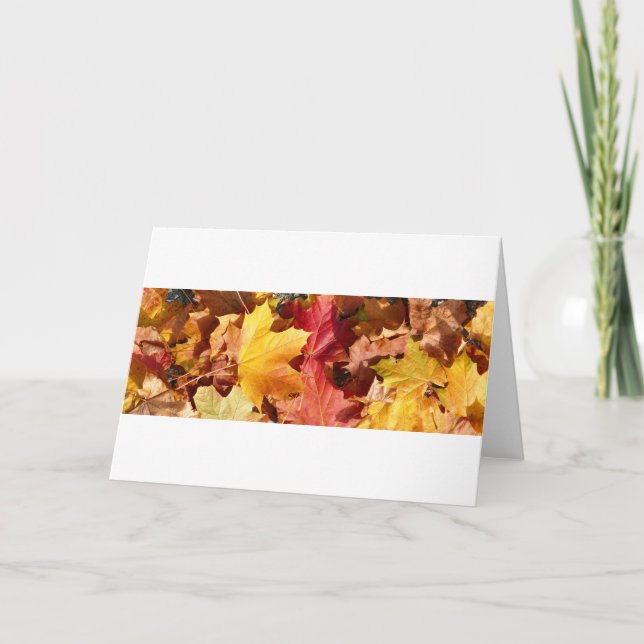 Tarjeta Festiva Hojas de otoño - ¡Asombroso! (Anverso)