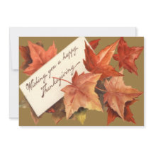 Hojas de otoño deseándole un feliz Día de Acción d