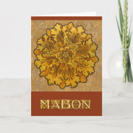 Tarjeta Festiva Hojas de roble de Mabon