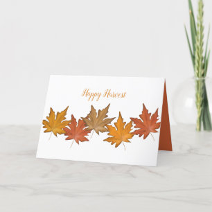 Tarjeta Festiva Hojas otoñales