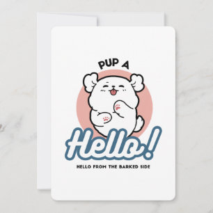Tarjeta Festiva ¡Hola! - Diseño feliz de Personalizados de perros 