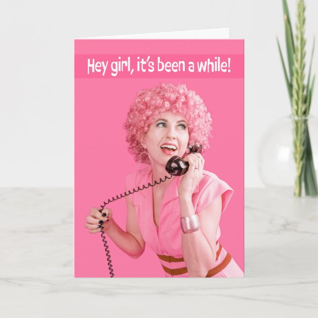 Tarjeta Festiva Hola, ha sido un tiempo pensando en ti en los años (Anverso)