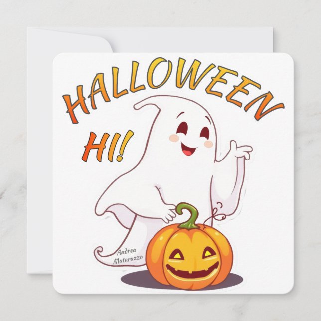 Tarjeta Festiva ¡Hola ! Halloween (Anverso)