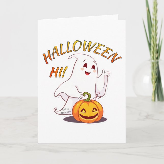 Tarjeta Festiva ¡Hola ! Halloween (Anverso)