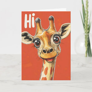 Tarjeta Festiva Hola Jirafa