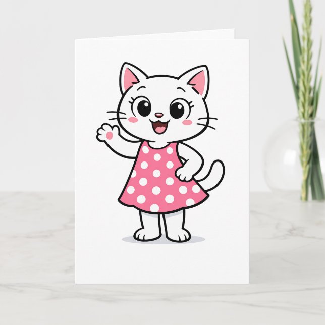 Tarjeta Festiva Hola Kitty (Anverso)