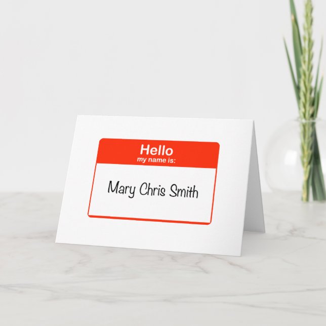 Tarjeta Festiva Hola Maria Chris Smith (Anverso)