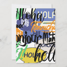 Tarjeta Festiva Hola Mundo