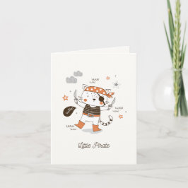 Tarjeta Festiva Hola pequeño pirata