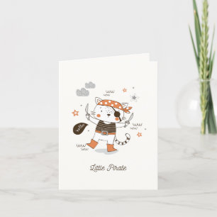 Tarjeta Festiva Hola pequeño pirata