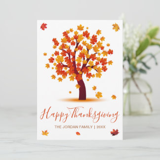 Tarjeta Festiva Holida feliz día de Acción de Gracias personalizad
