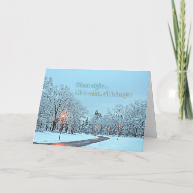 Tarjeta Festiva Holiday Card - Silent Night - with description (Anverso)