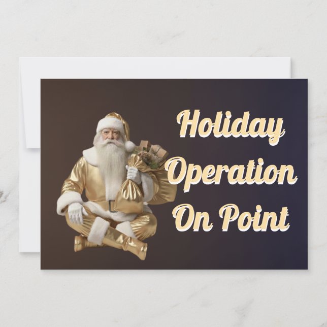 Tarjeta Festiva Holiday Card with happy party  (Anverso)