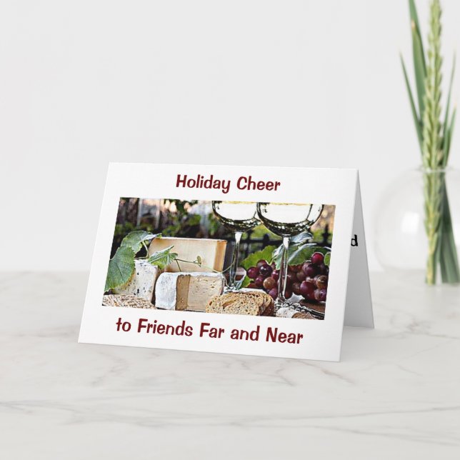 TARJETA FESTIVA HOLIDAY CHEER=AMIGOS LEJOS Y CERCANOS (Anverso)