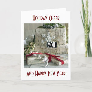 TARJETA FESTIVA HOLIDAY CHEER/FELIZ AÑO NUEVO-PRESENTA GALOUR