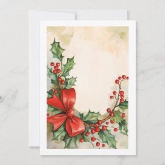 Tarjeta Festiva Holiday Cheer in Watercolor