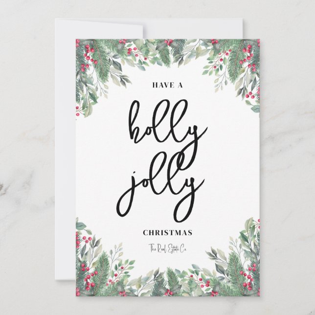 Tarjeta Festiva Holiday Christmas Card Company Marketing (Anverso)