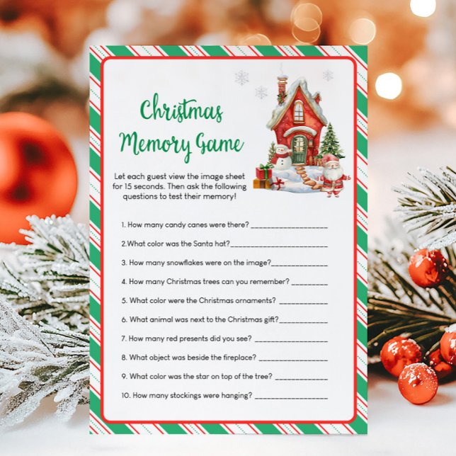 Tarjeta Festiva Holiday Christmas Party Memory Game (Subido por el creador)