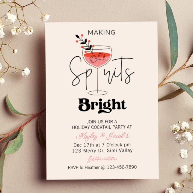 Tarjeta Festiva Holiday Cocktail, Festive Drinks Christmas, fun (Subido por el creador)