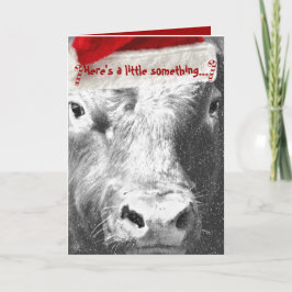Tarjeta Festiva Holiday Cow