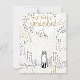 Tarjeta Festiva Holiday Fox Winter Wonderland