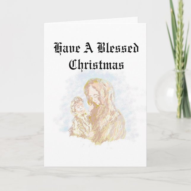Tarjeta Festiva Holiday G card : Blessed Christmas (Anverso)
