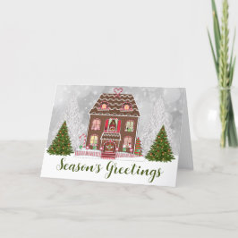 Tarjeta Festiva Holiday Gingerbread House