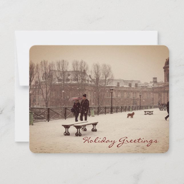Tarjeta Festiva Holiday Greetings Card (Anverso)