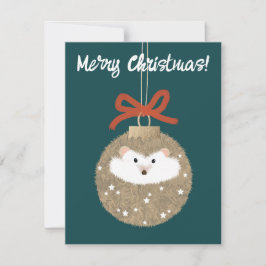 Tarjeta Festiva Holiday Hedgehog