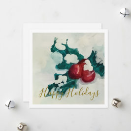 Tarjeta Festiva Holiday Hollywood en Nieve