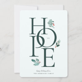 Tarjeta Festiva Holiday Hope Modern Botanical Berry