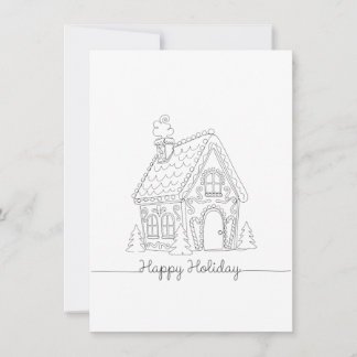 Tarjeta Festiva Holiday house